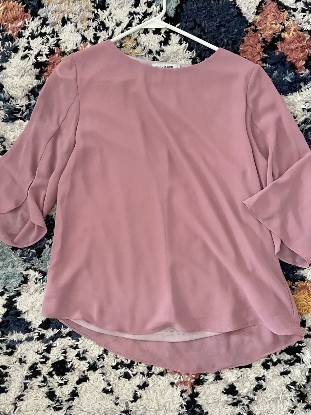 Sleeve Pink Blouse -